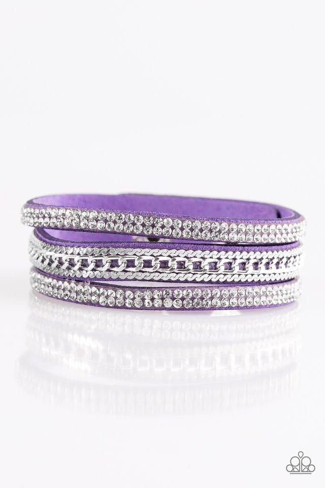 Unstoppable Purple Suede Wrap Snap Bracelet - Paparazzi Accessories