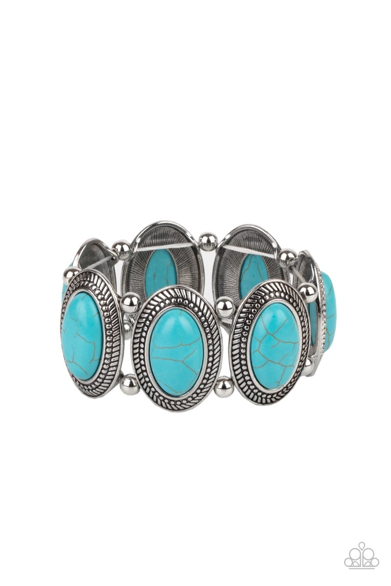 Until The Cows Come HOMESTEAD Turquoise Blue Stone Bracelet - Paparazzi Accessories- lightbox - CarasShop.com - $5 Jewelry by Cara Jewels
