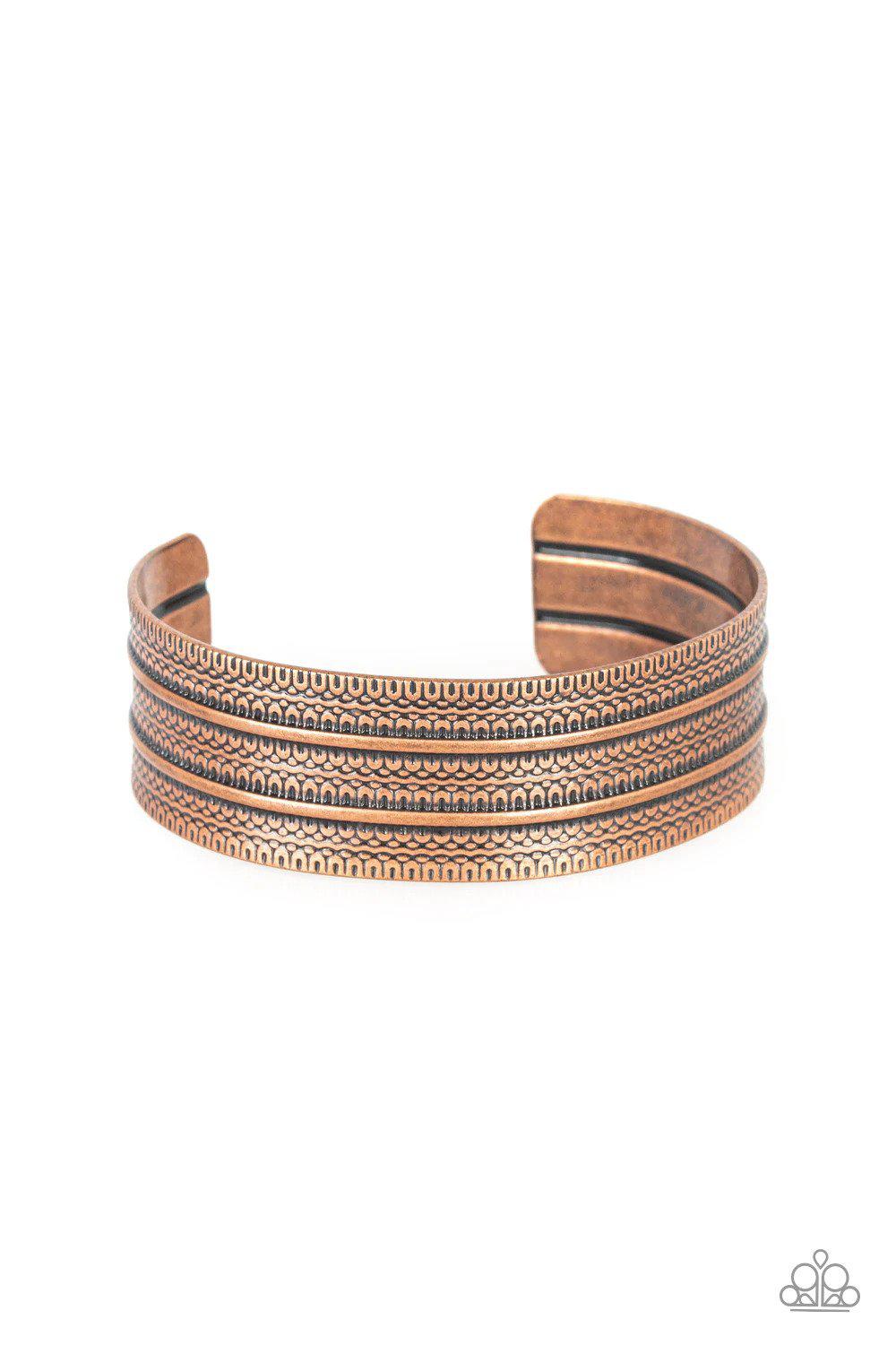 Absolute Amazon Copper Bracelet - Paparazzi Accessories- lightbox - CarasShop.com - $5 Jewelry by Cara Jewels