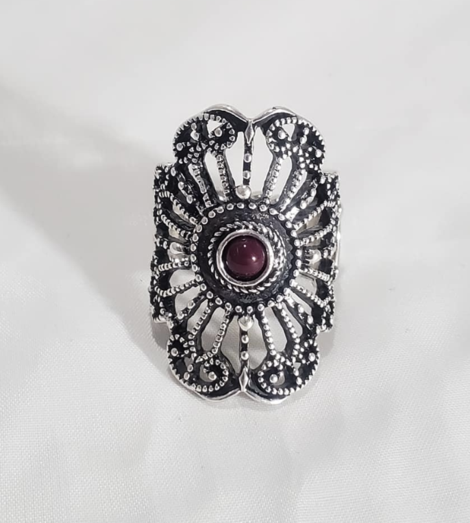 Adrift Purple and Silver Ring - Paparazzi Accessories-CarasShop.com - $5 Jewelry by Cara Jewels