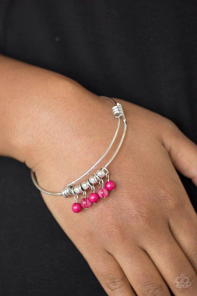 All Roads Lead To ROAM Pink Bracelet - Paparazzi Accessories- lightbox - CarasShop.com - $5 Jewelry by Cara Jewels