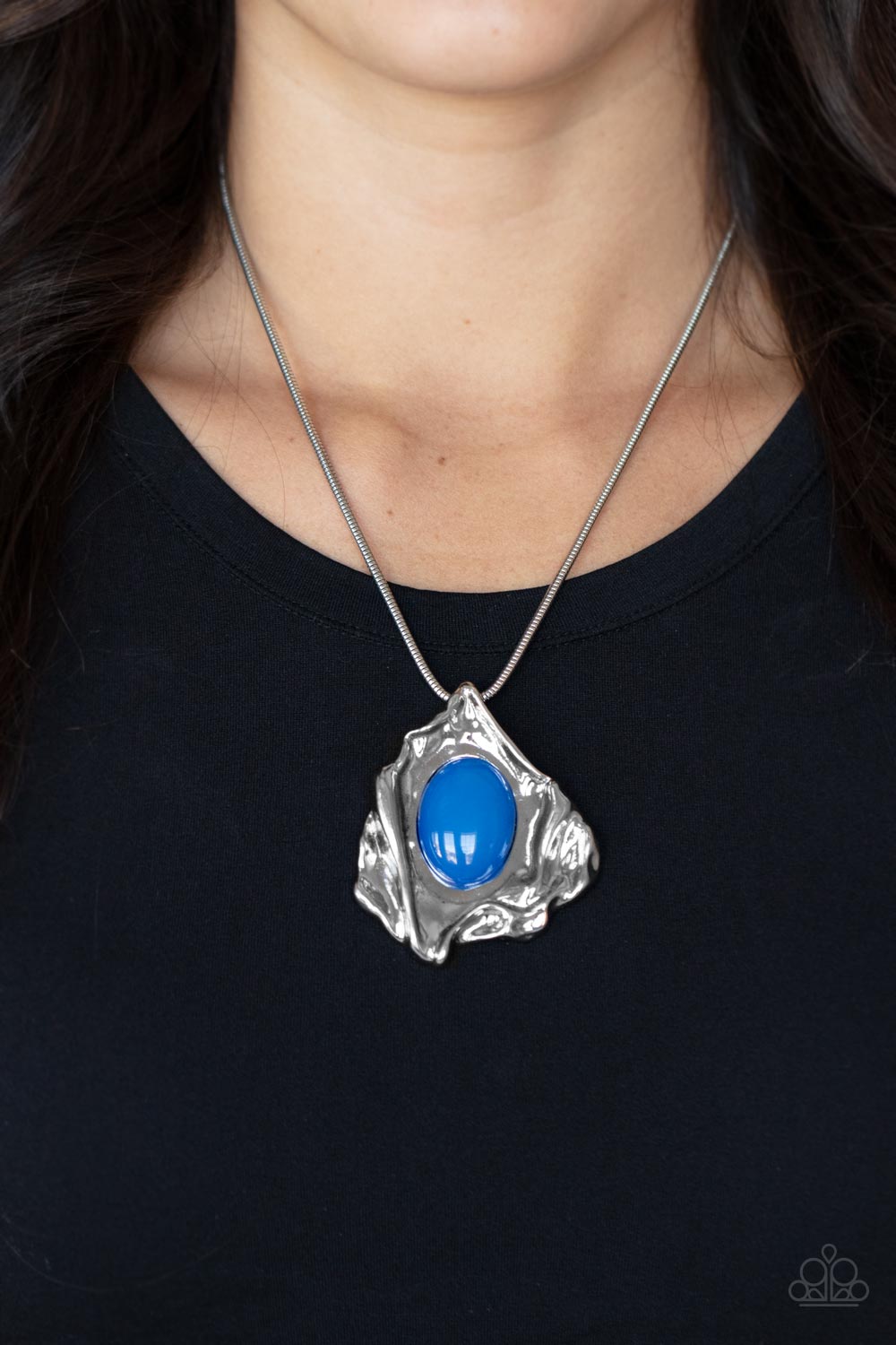 Amazon Amulet Blue Necklace - Paparazzi Accessories- lightbox - CarasShop.com - $5 Jewelry by Cara Jewels