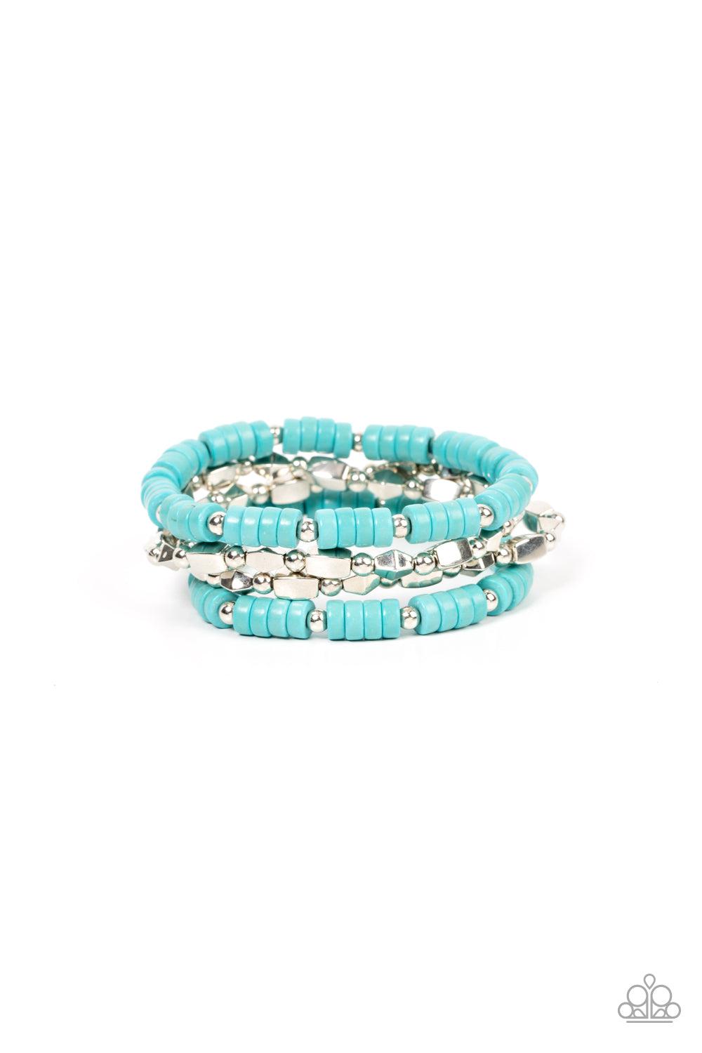 Anasazi Apothecary Turquoise Blue Stone Bracelet - Paparazzi Accessories- lightbox - CarasShop.com - $5 Jewelry by Cara Jewels