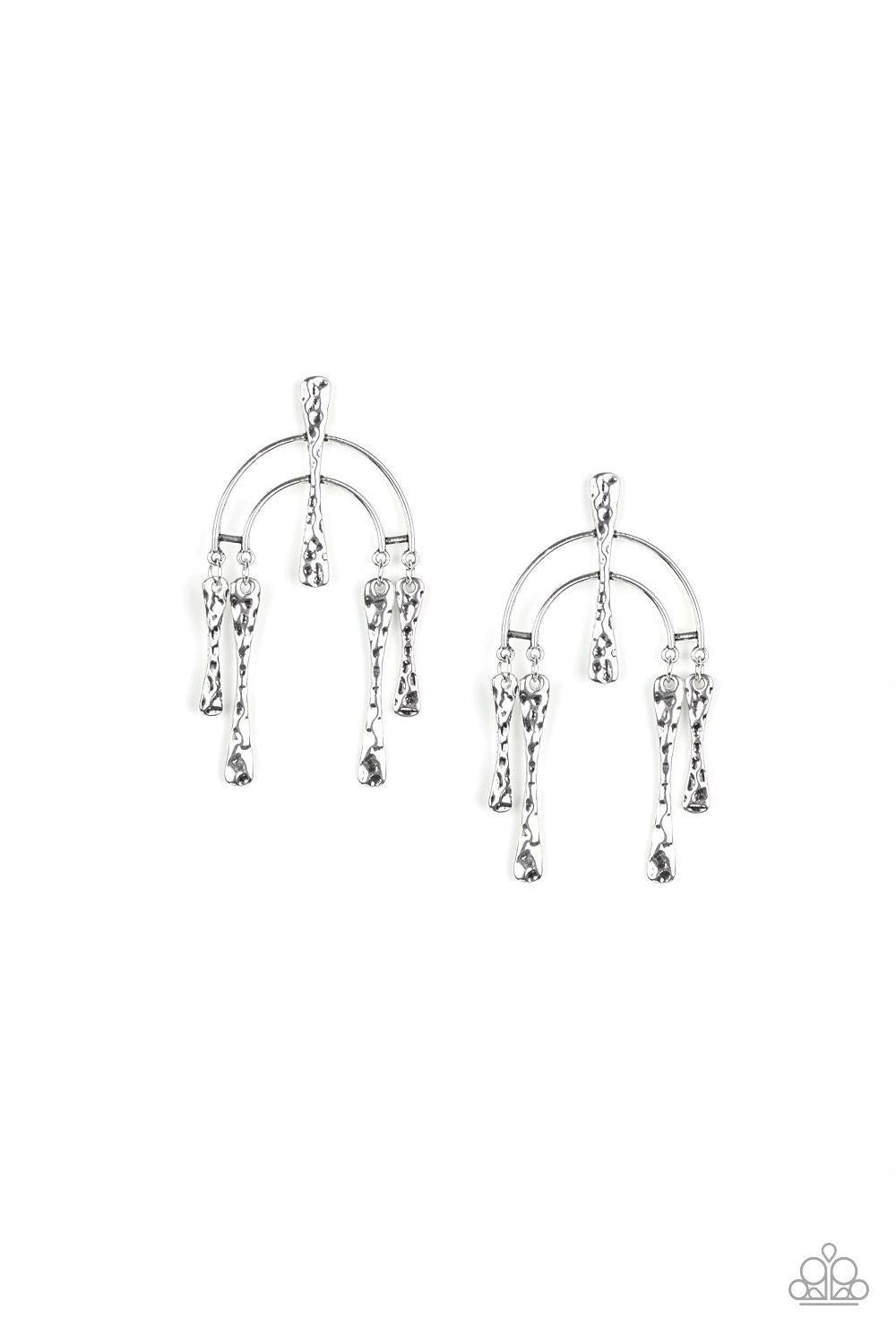 ARTIFACTS Of Life Silver Earrings - Paparazzi Accessories - lightbox -CarasShop.com - $5 Jewelry by Cara Jewels