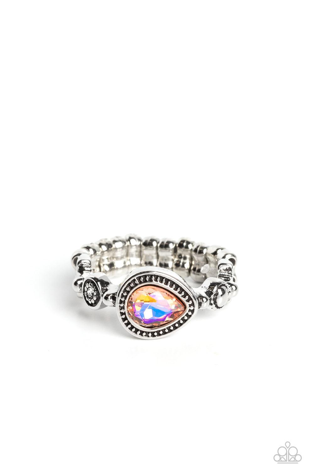 Artistic Artifact Orange Ring - Paparazzi Accessories- lightbox - CarasShop.com - $5 Jewelry by Cara Jewels