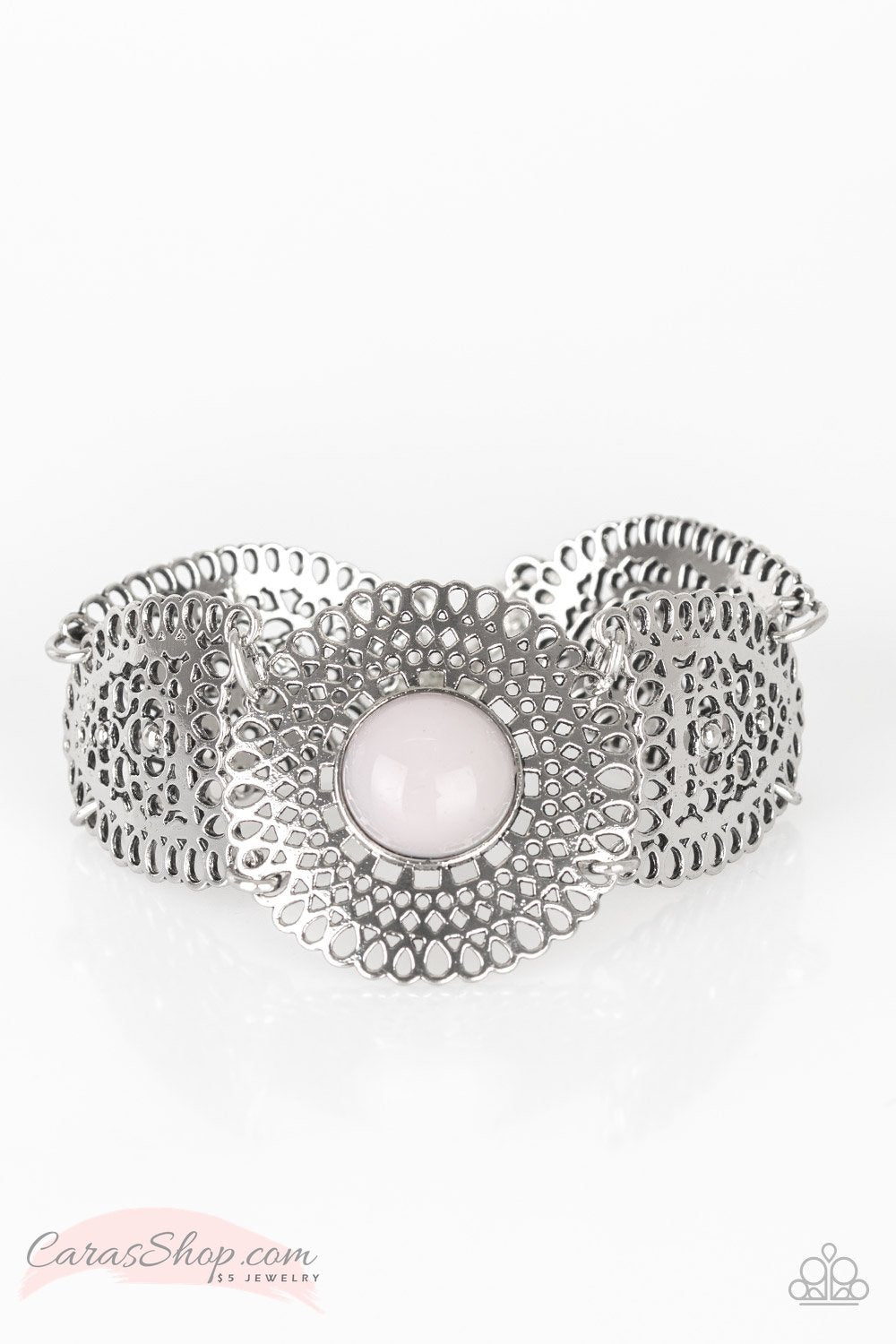 Avant-VANGUARD Silver Bracelet - Paparazzi Accessories-CarasShop.com - $5 Jewelry by Cara Jewels