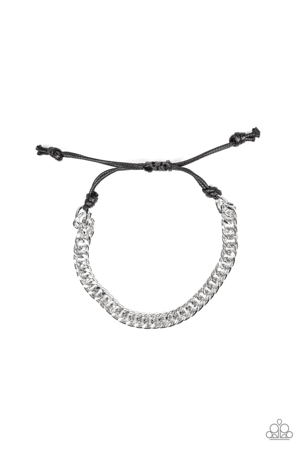 AWOL Men's Silver Chain Knot Bracelet - Paparazzi Accessories-CarasShop.com - $5 Jewelry by Cara Jewels