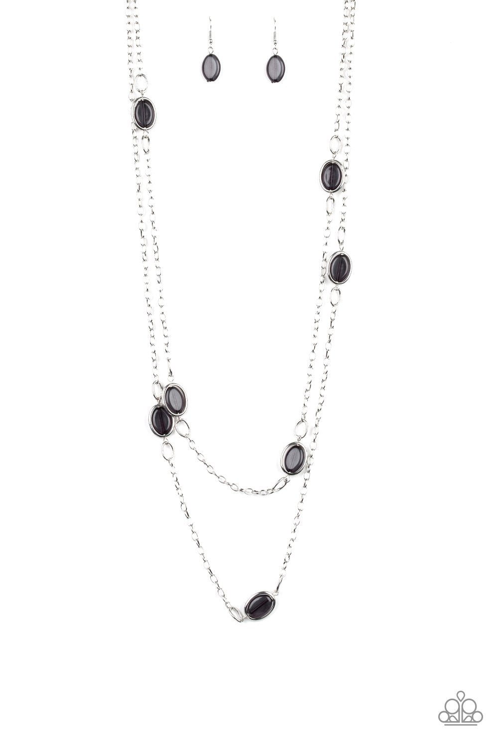 Back For More Black Necklace - Paparazzi Accessories-CarasShop.com - $5 Jewelry by Cara Jewels