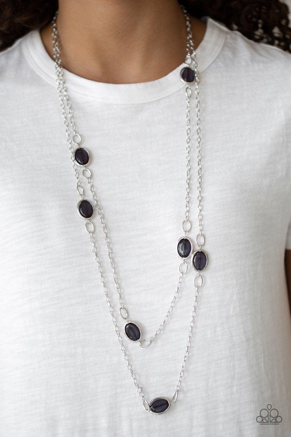 Back For More Black Necklace - Paparazzi Accessories-CarasShop.com - $5 Jewelry by Cara Jewels