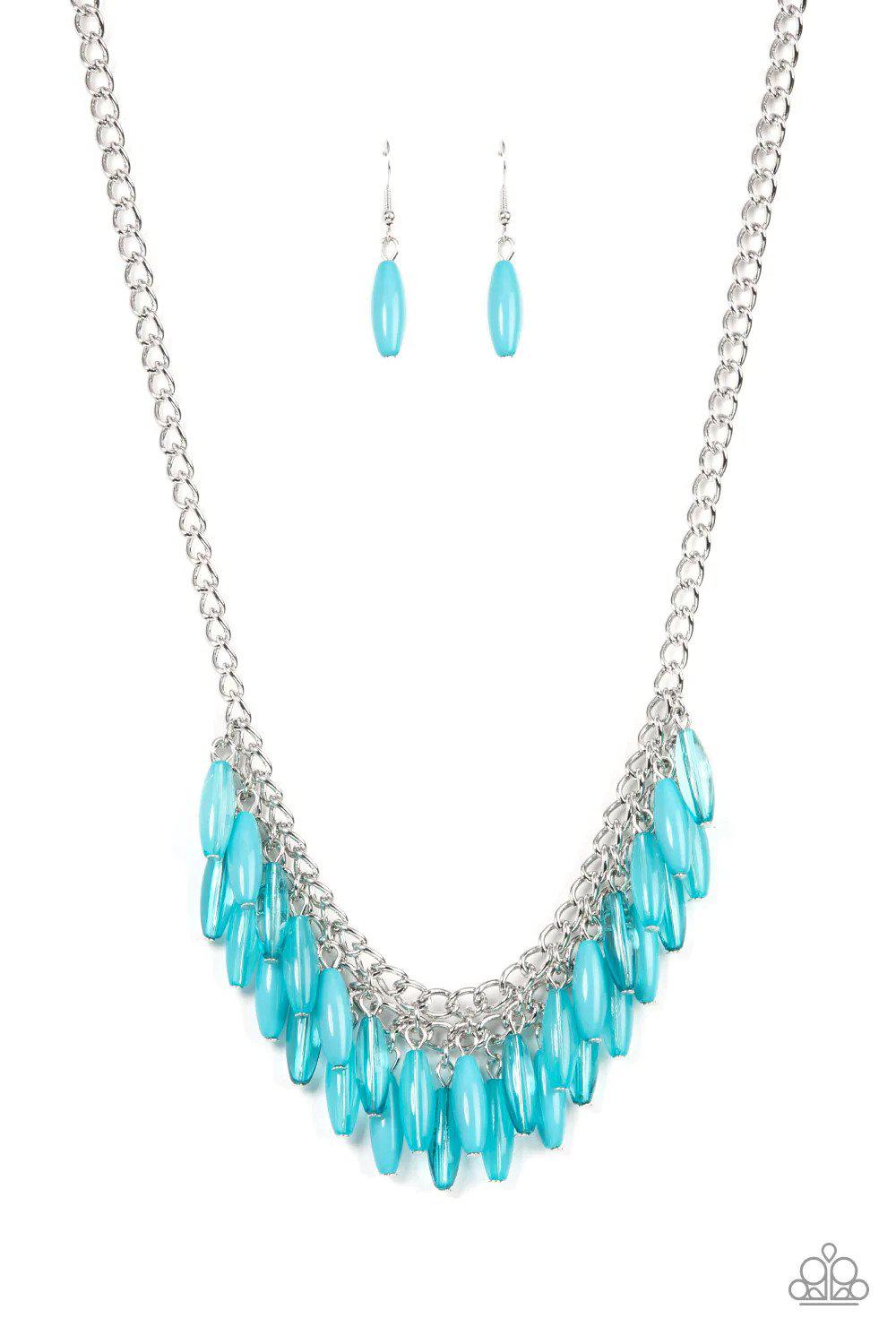 Beach House Hustle Blue Necklace - Paparazzi Accessories- lightbox - CarasShop.com - $5 Jewelry by Cara Jewels