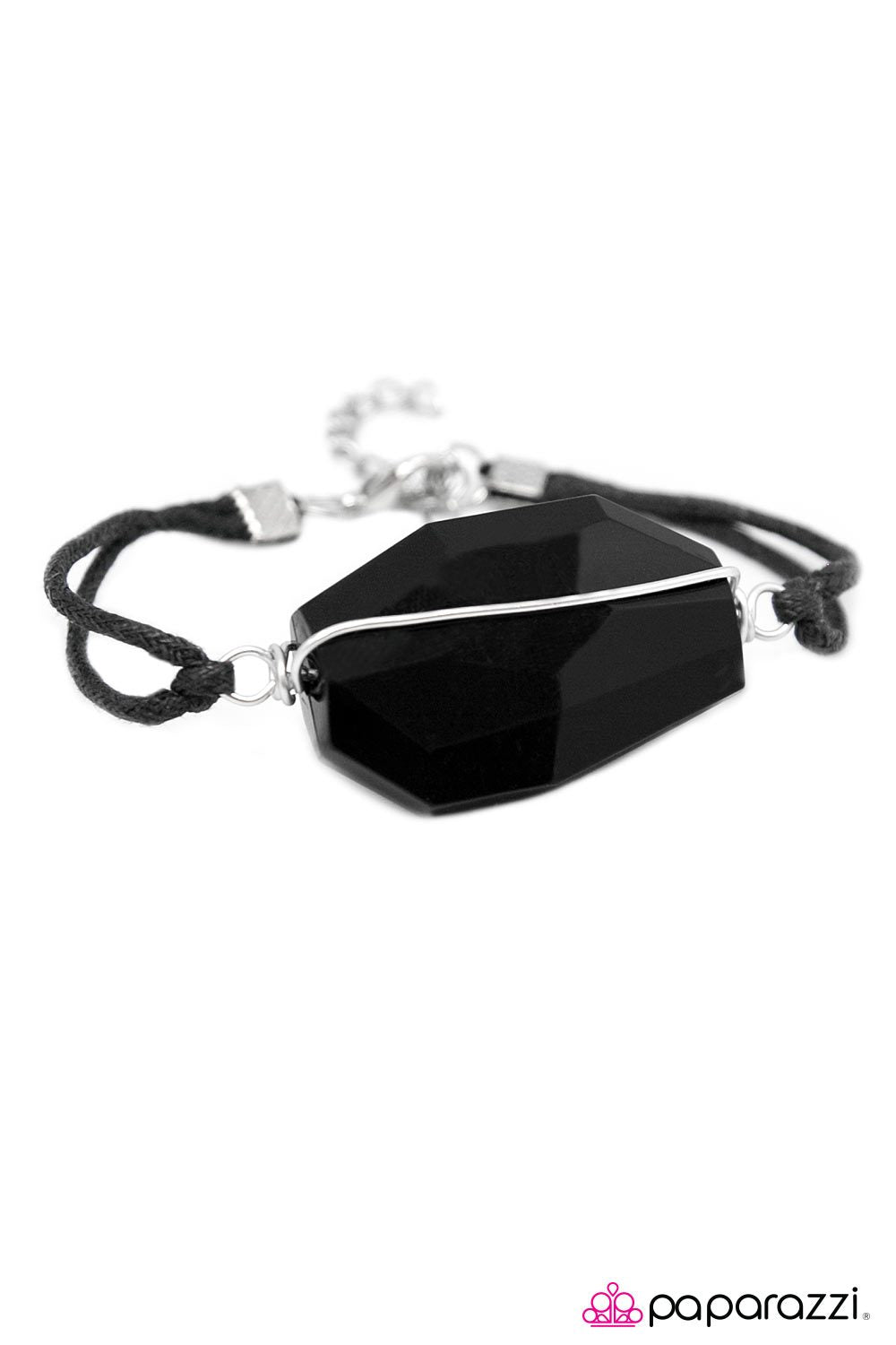 Black EnWRAPture Black Bracelet - Paparazzi Accessories-CarasShop.com - $5 Jewelry by Cara Jewels