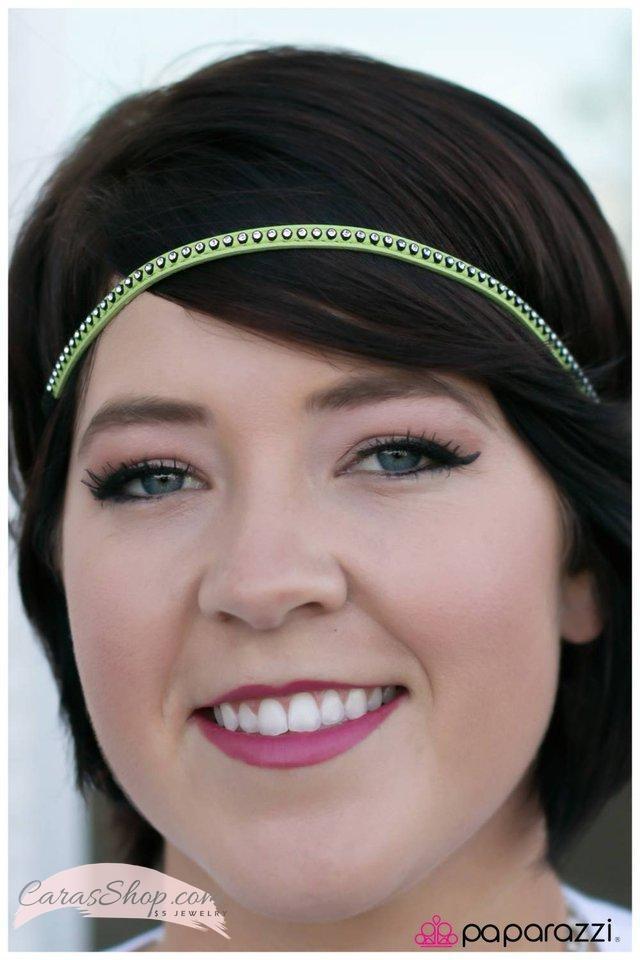 Bling Fling - Green Hippie Headband - Paparazzi Accessories-CarasShop.com - $5 Jewelry by Cara Jewels
