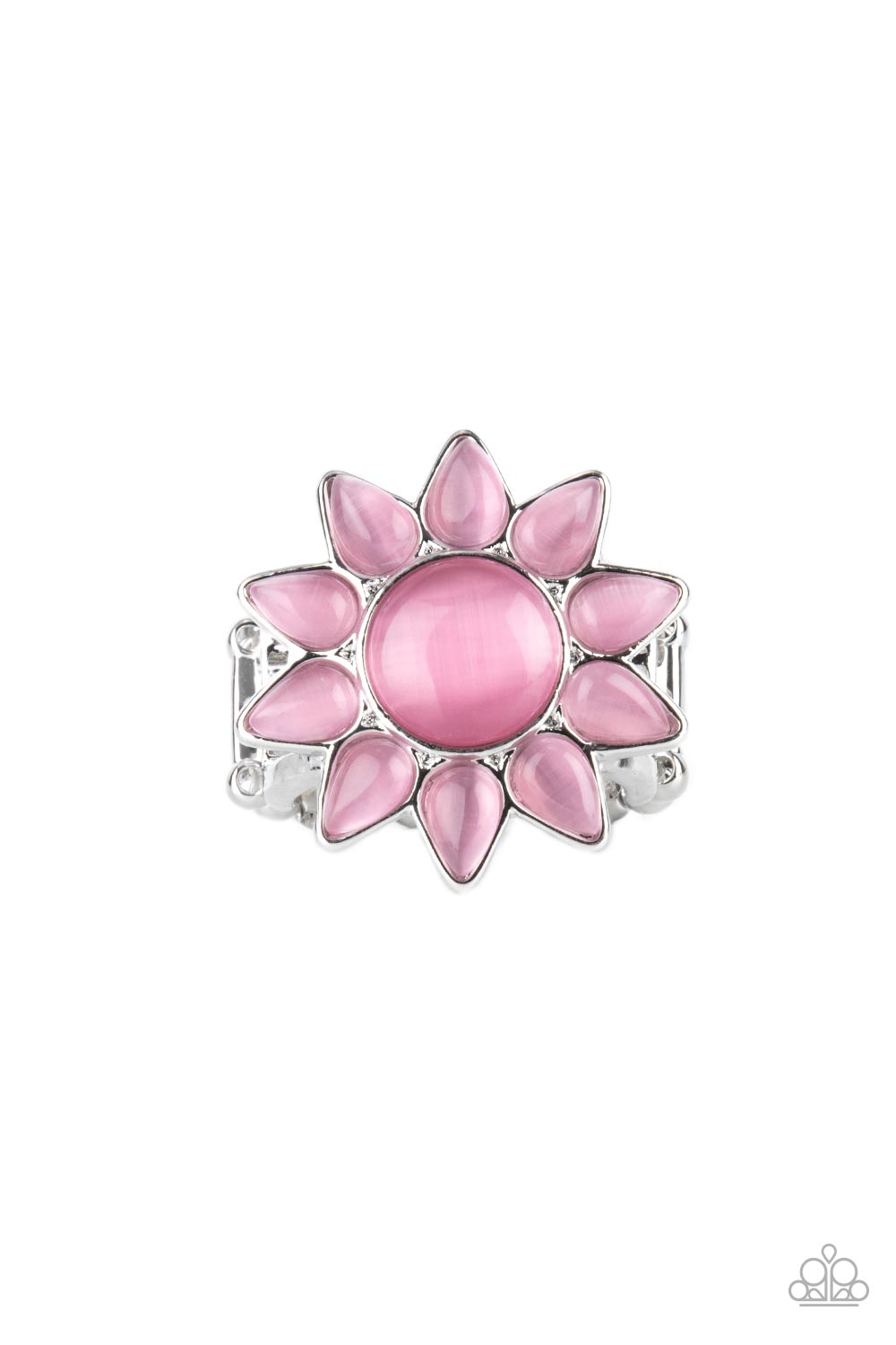 Pink flower online ring paparazzi