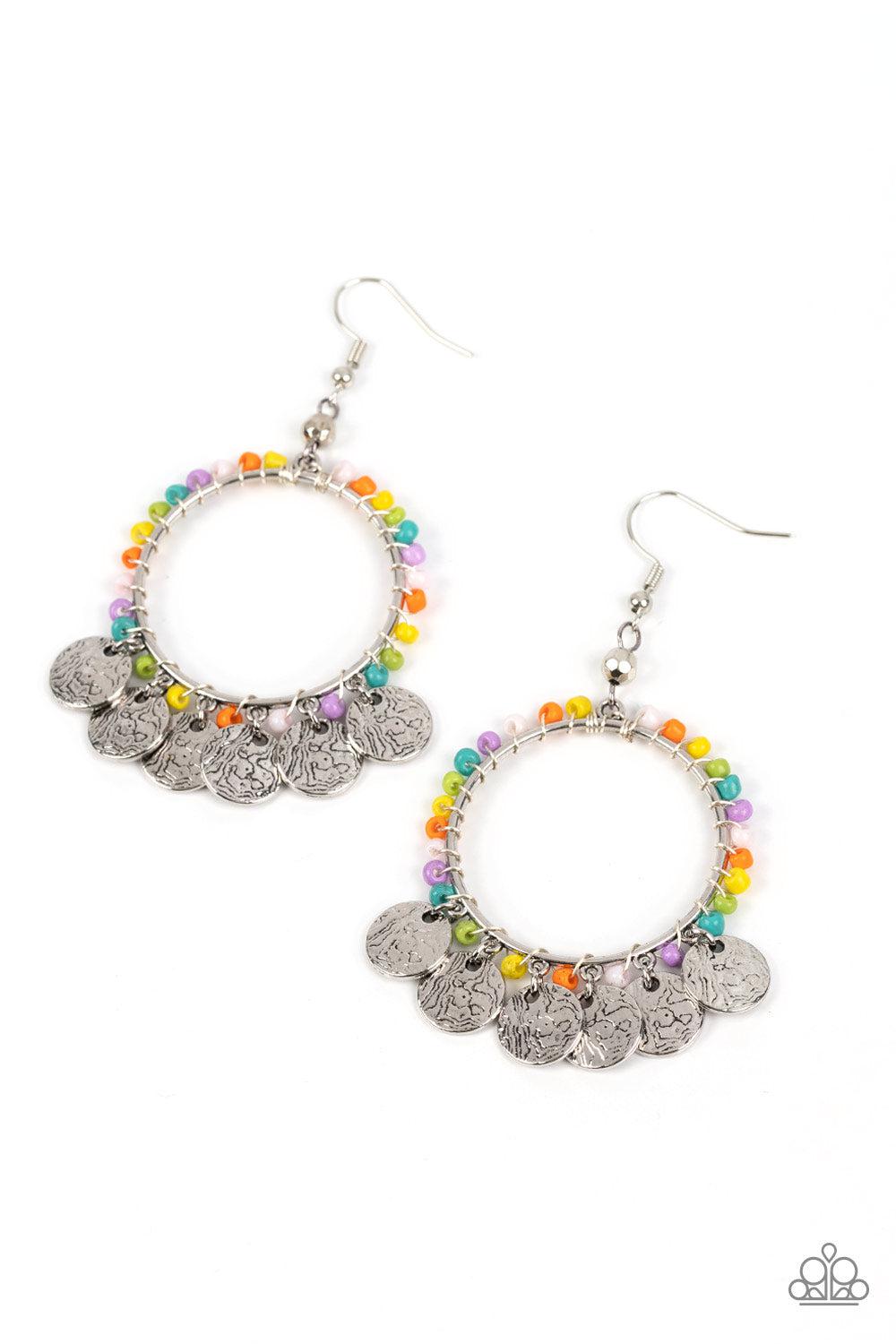 Bohemian Beach Blast Multi Seed Bead Earrings - Paparazzi Accessories- lightbox - CarasShop.com - $5 Jewelry by Cara Jewels