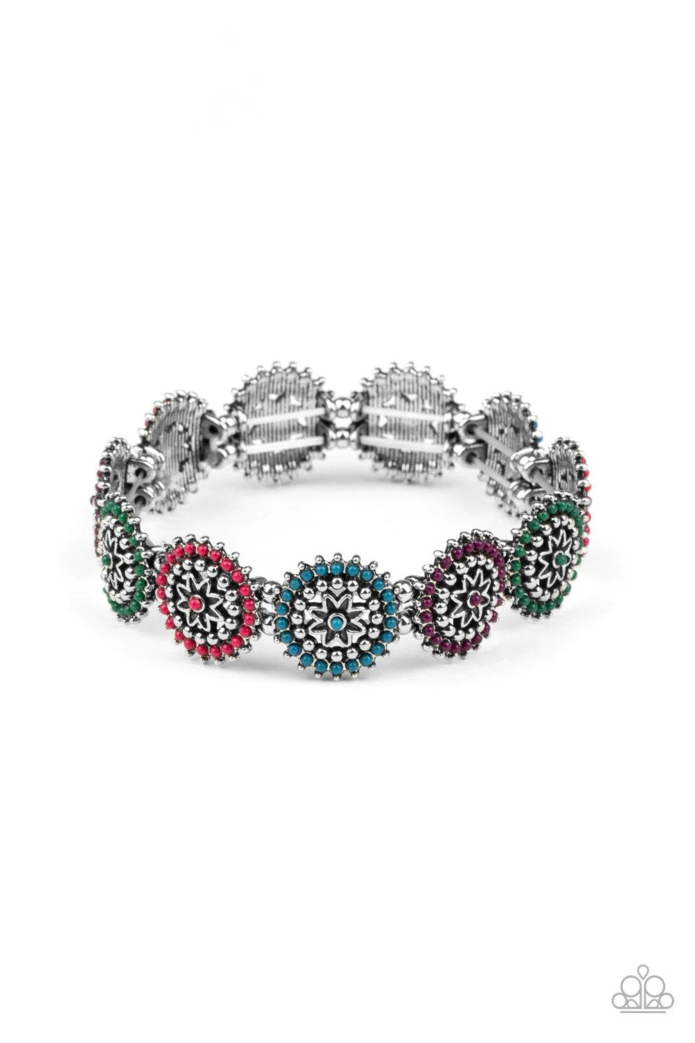 Bohemian Flowerbed Multi Bracelet- lightbox - CarasShop.com - $5 Jewelry by Cara Jewels