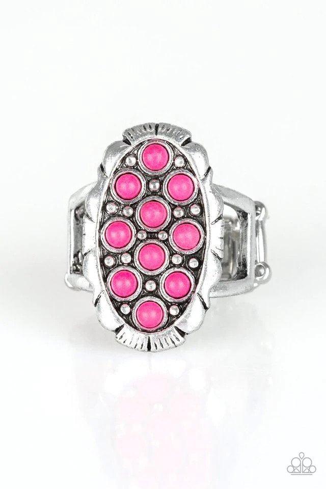 Cactus Garden Pink Ring - Paparazzi Accessories- lightbox - CarasShop.com - $5 Jewelry by Cara Jewels
