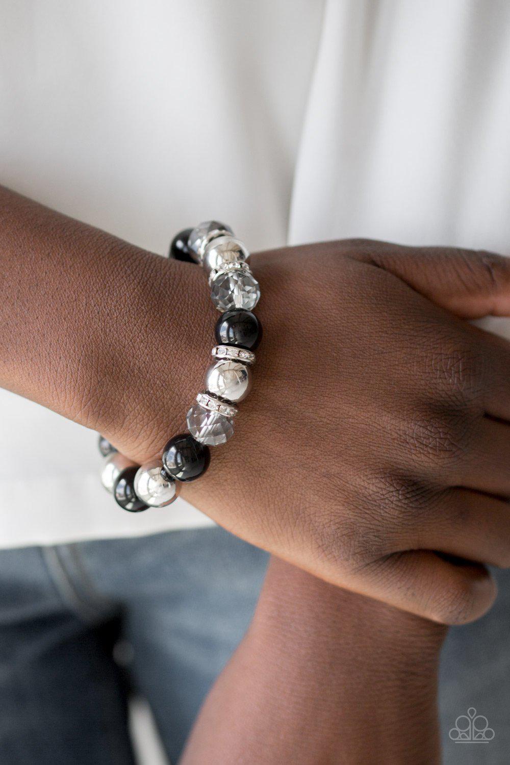 Camera Chic Black and Silver Bracelet - Paparazzi Accessories-CarasShop.com - $5 Jewelry by Cara Jewels