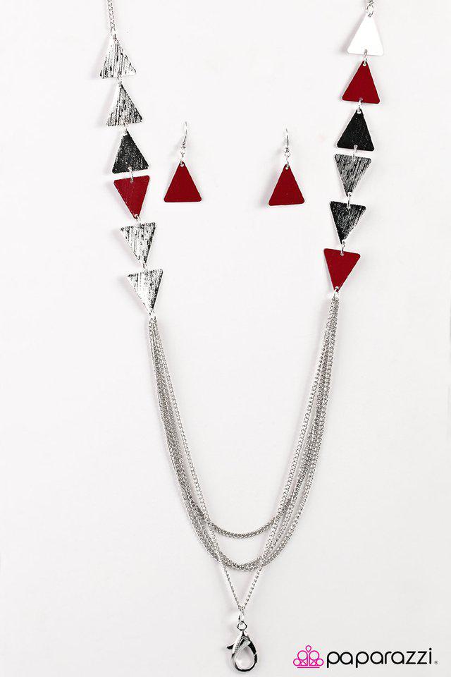 Career Woman Red Necklace - Paparazzi Accessories- lightbox - CarasShop.com - $5 Jewelry by Cara Jewels