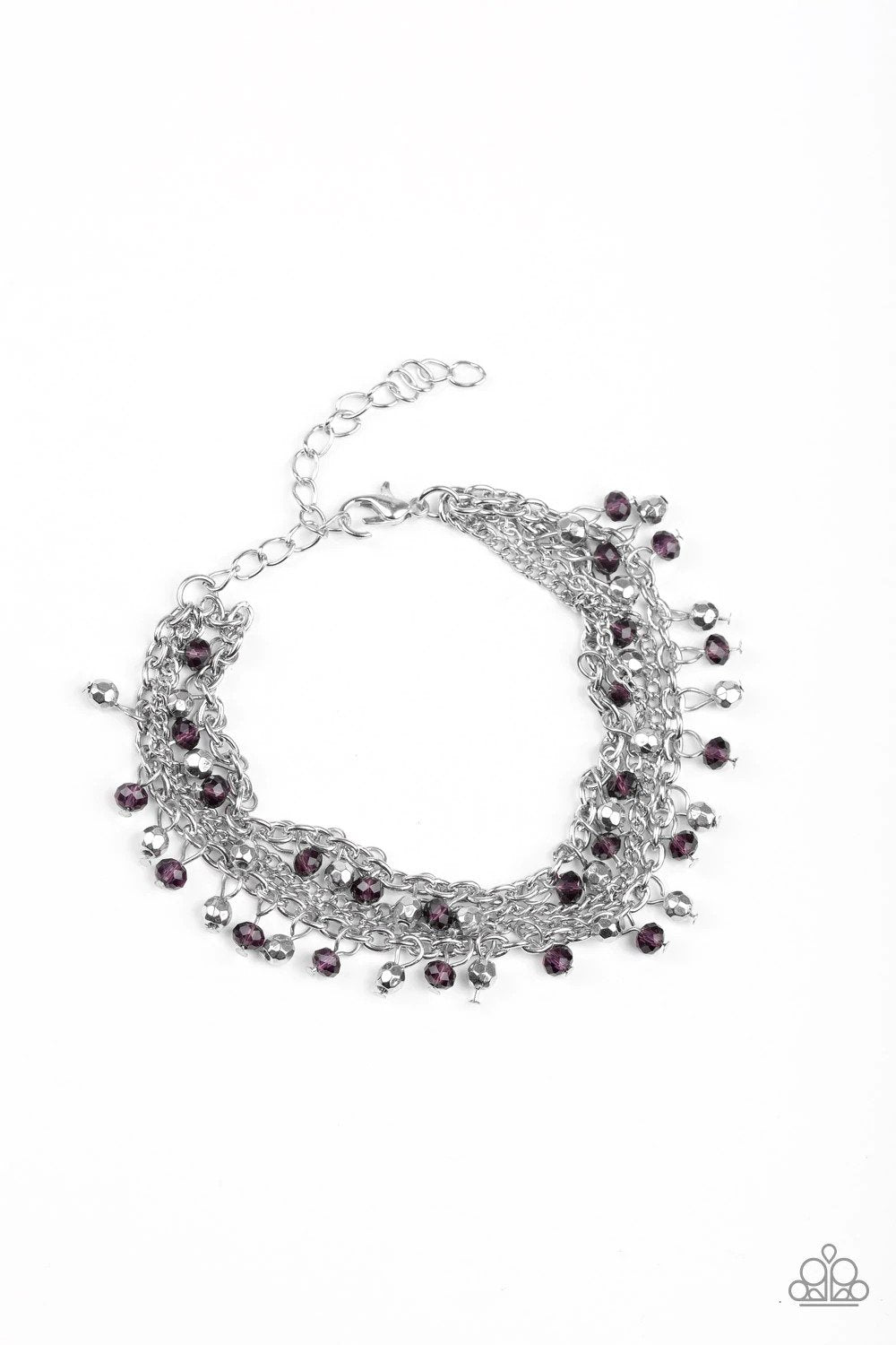 Cash Confidence Purple Bracelet - Paparazzi Accessories- lightbox - CarasShop.com - $5 Jewelry by Cara Jewels