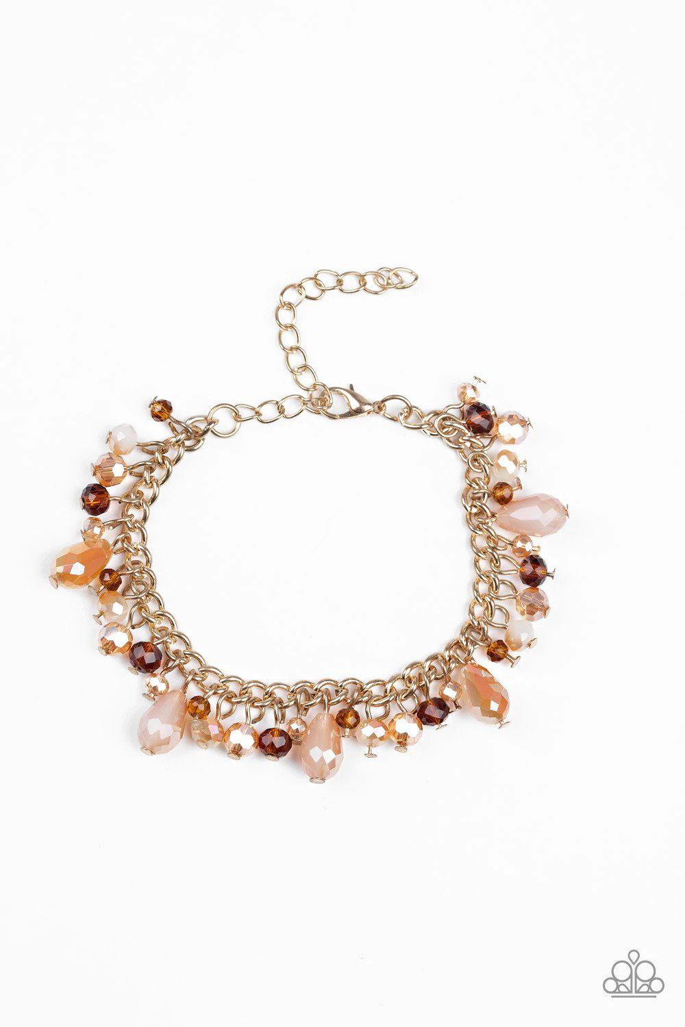 Catwalk Crawl Gold Bracelet - Paparazzi Accessories- lightbox - CarasShop.com - $5 Jewelry by Cara Jewels
