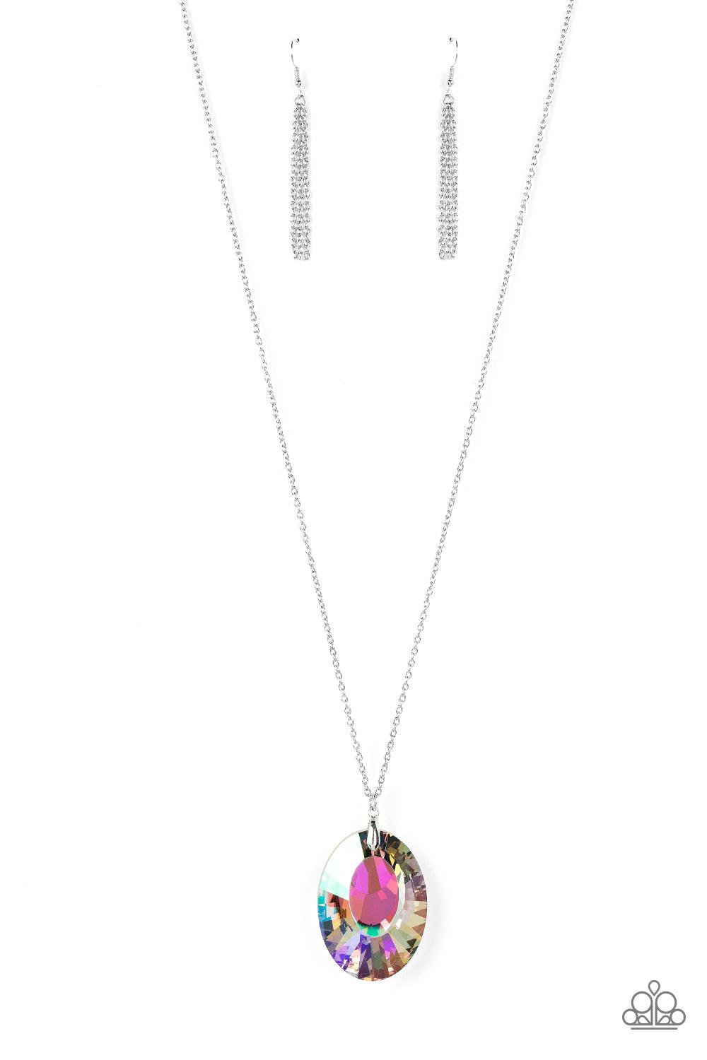 Celestial Essence Multi Iridescent Gem Necklace - Paparazzi Accessories- lightbox - CarasShop.com - $5 Jewelry by Cara Jewels