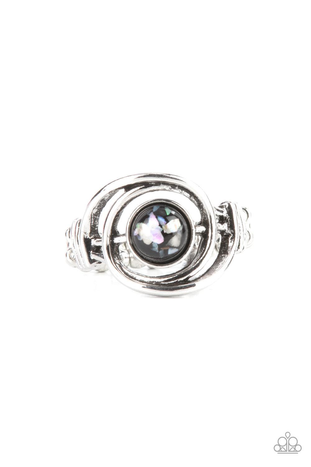 Celestial Karma Black Ring - Paparazzi Accessories- lightbox - CarasShop.com - $5 Jewelry by Cara Jewels