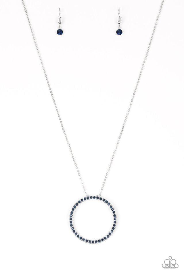 Center of Attention Blue Necklace - Paparazzi Accessories- lightbox - CarasShop.com - $5 Jewelry by Cara Jewels