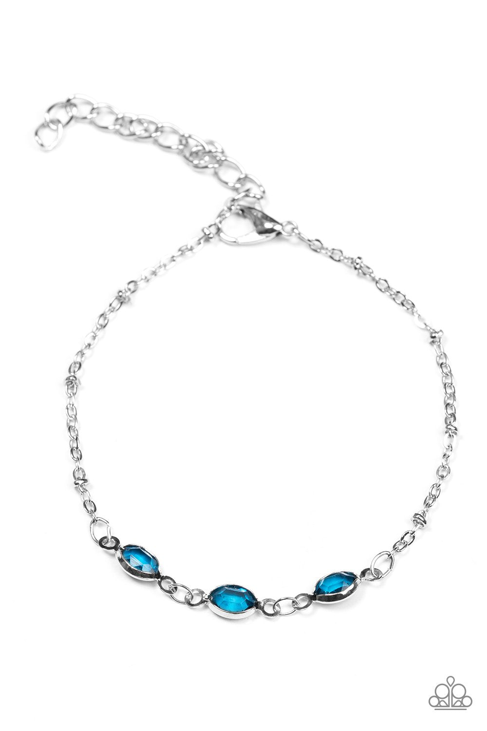 Center Stage Chic Blue Bracelet - Paparazzi Accessories-CarasShop.com - $5 Jewelry by Cara Jewels