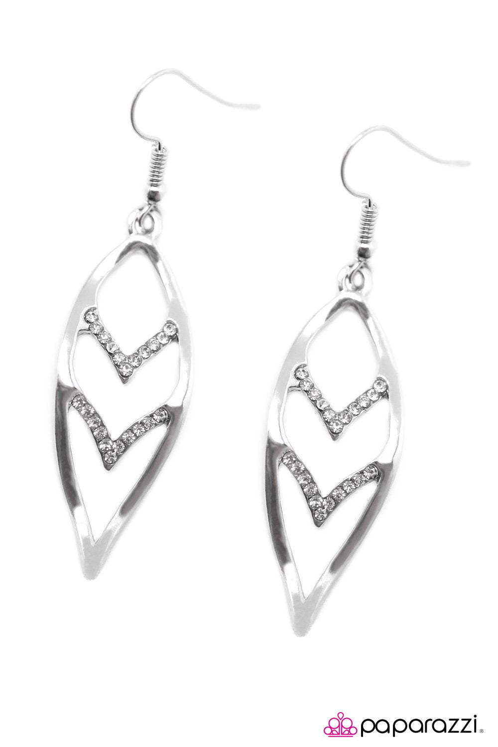Check Please! White Earrings - Paparazzi Accessories-CarasShop.com - $5 Jewelry by Cara Jewels