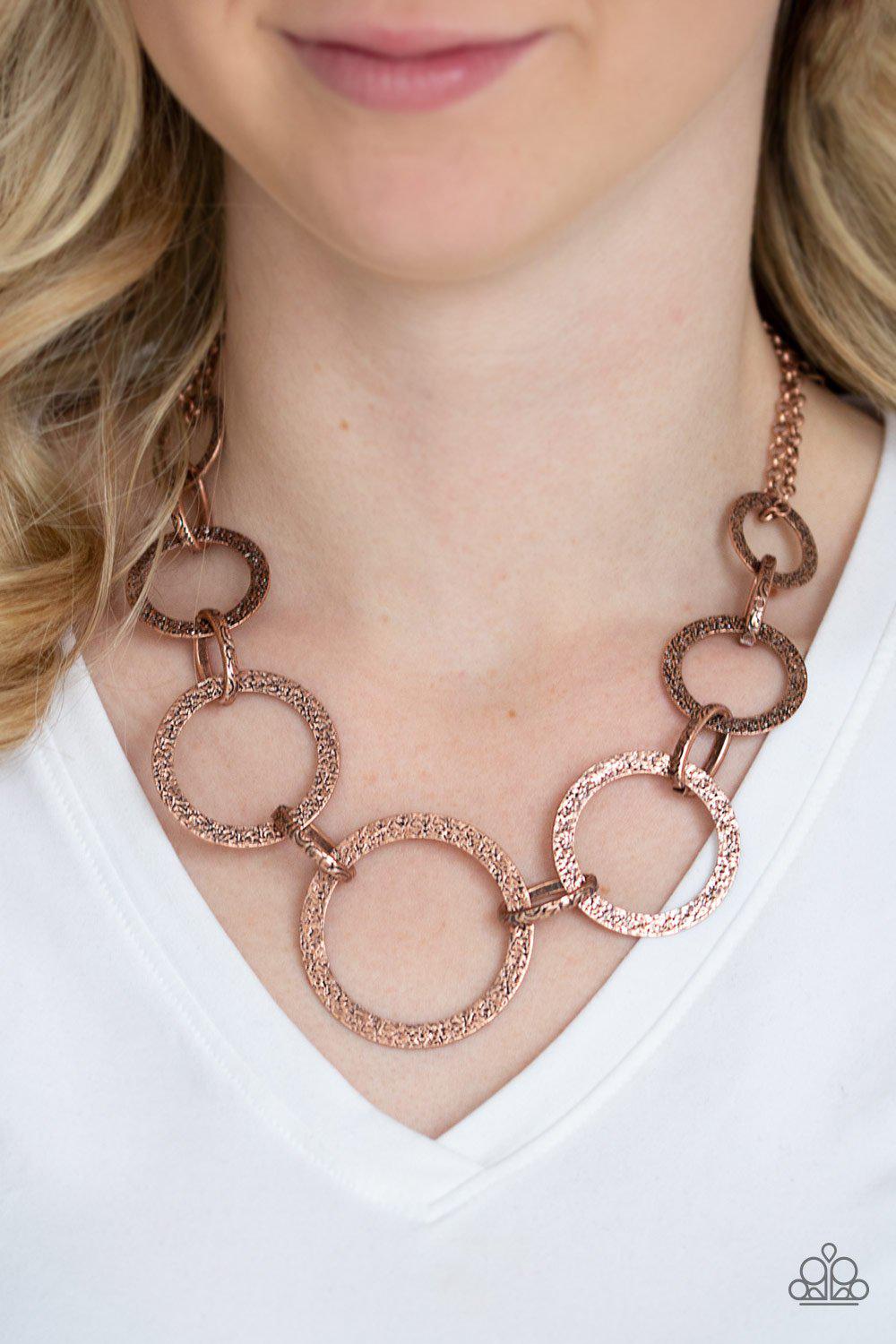 City Circus Copper Necklace - Paparazzi Accessories-CarasShop.com - $5 Jewelry by Cara Jewels