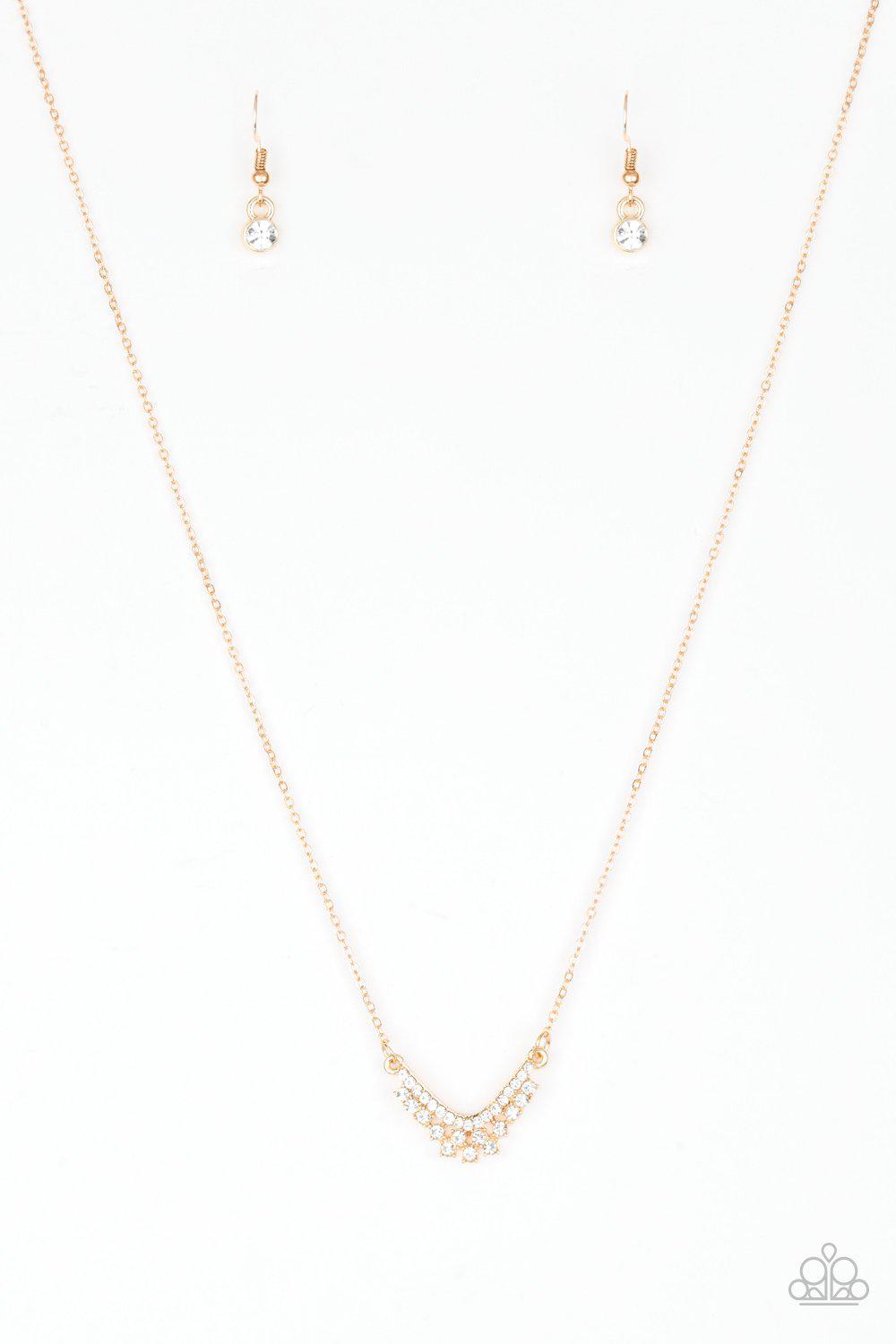 Classically Classic Gold Necklace - Paparazzi Accessories-CarasShop.com - $5 Jewelry by Cara Jewels