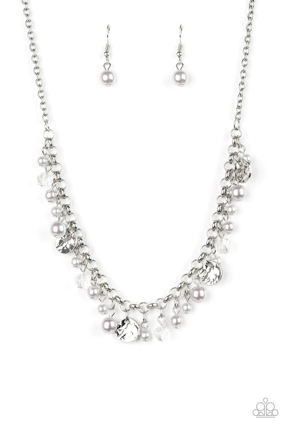 Coastal Cache Silver Necklace - Paparazzi Accessories- lightbox - CarasShop.com - $5 Jewelry by Cara Jewels