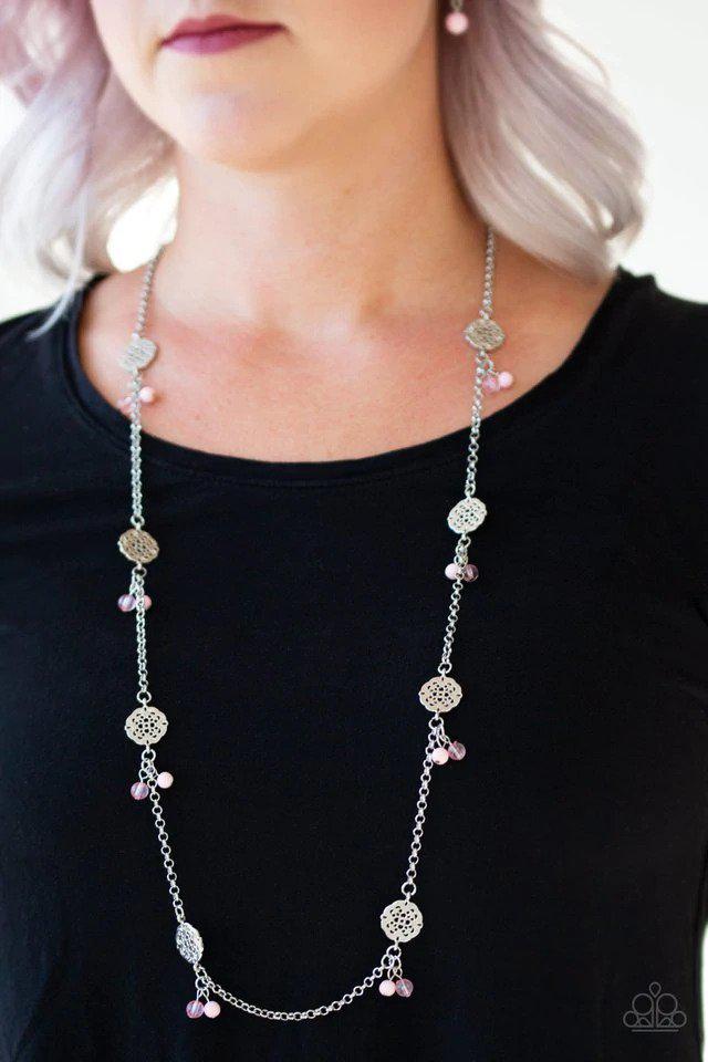 Color Boost Pink Necklace - Paparazzi Accessories- lightbox - CarasShop.com - $5 Jewelry by Cara Jewels