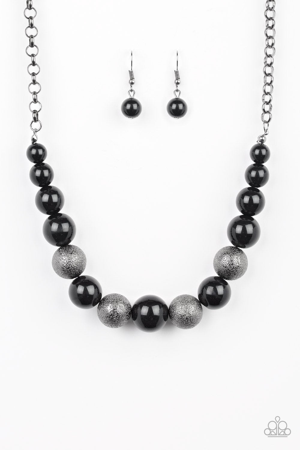 Color Me CEO Black Necklace - Paparazzi Accessories - lightbox -CarasShop.com - $5 Jewelry by Cara Jewels