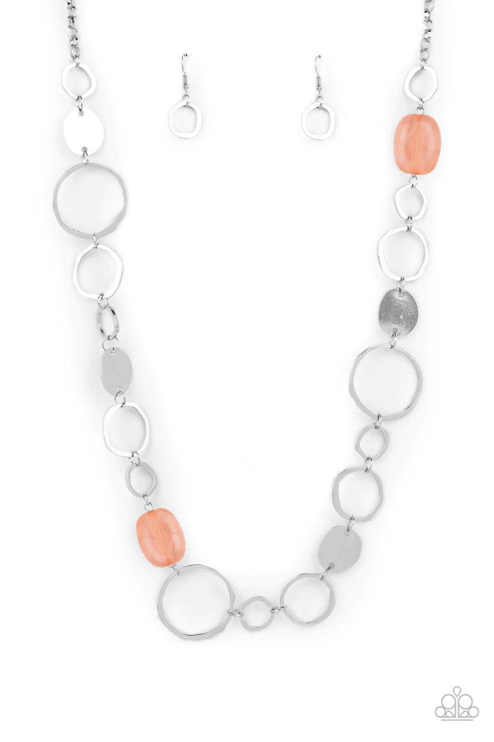 Colorful Combo Orange Necklace - Paparazzi Accessories- lightbox - CarasShop.com - $5 Jewelry by Cara Jewels