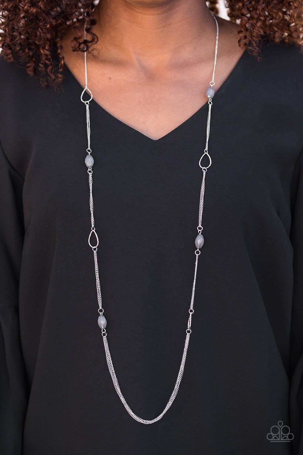 Colorfully Casual Silver Necklace - Paparazzi Accessories-CarasShop.com - $5 Jewelry by Cara Jewels