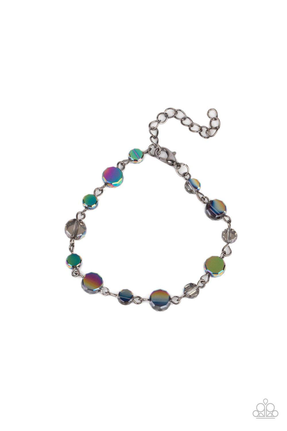 Colorfully Cosmic Multi Oil Spill Bracelet - Paparazzi Accessories- lightbox - CarasShop.com - $5 Jewelry by Cara Jewels