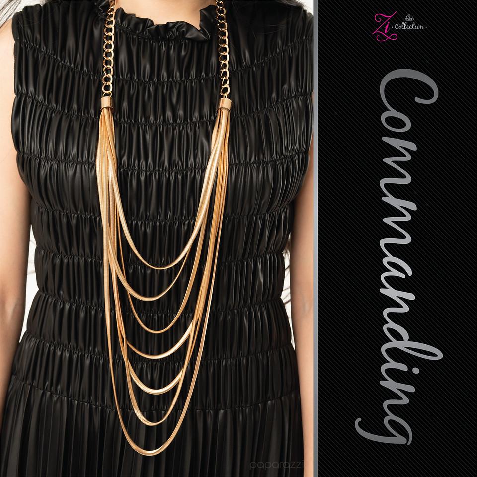 Commanding 2020 Zi Collection Necklace - Paparazzi Accessories-CarasShop.com - $5 Jewelry by Cara Jewels