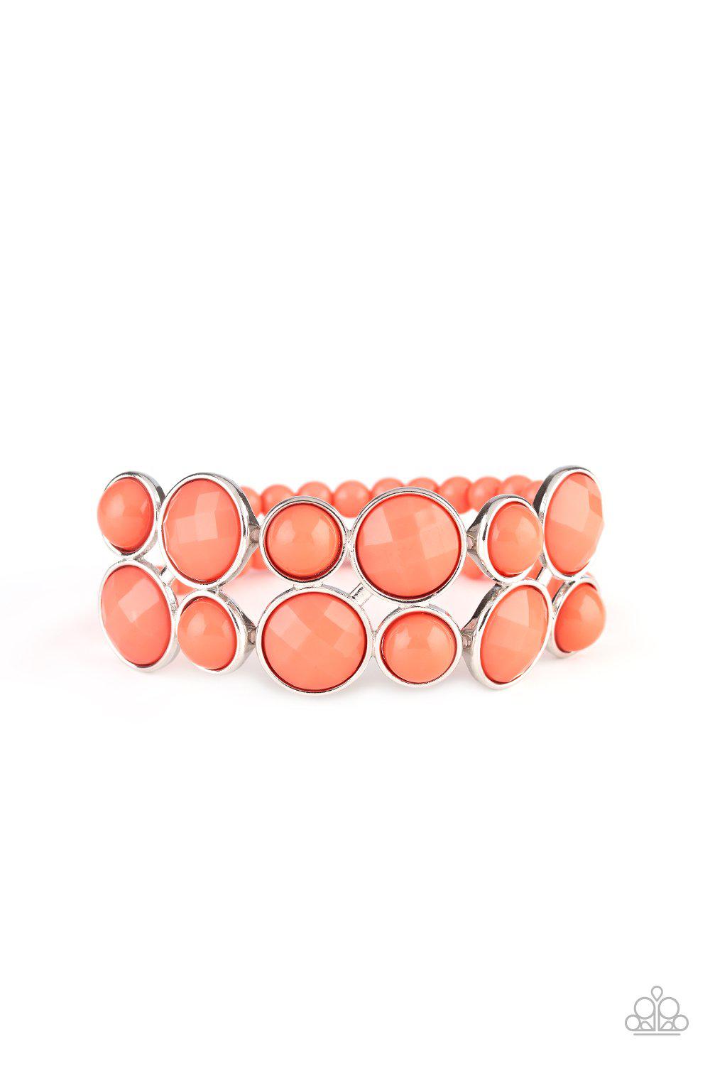 Confection Connection Coral Bracelet - Paparazzi Accessories-CarasShop.com - $5 Jewelry by Cara Jewels