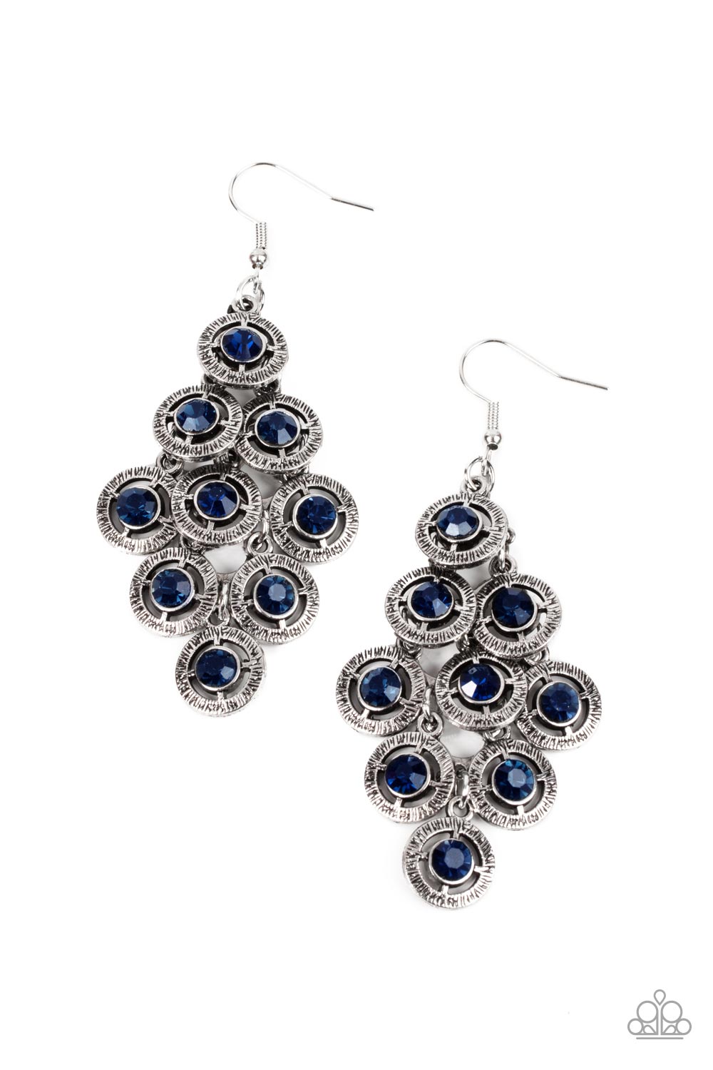 Constellation Cruise Blue Earrings - Paparazzi Accessories- lightbox - CarasShop.com - $5 Jewelry by Cara Jewels