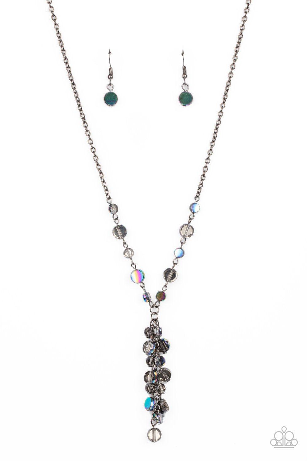 Cosmic Charisma Multi Oil Spill Necklace - Paparazzi Accessories- lightbox - CarasShop.com - $5 Jewelry by Cara Jewels