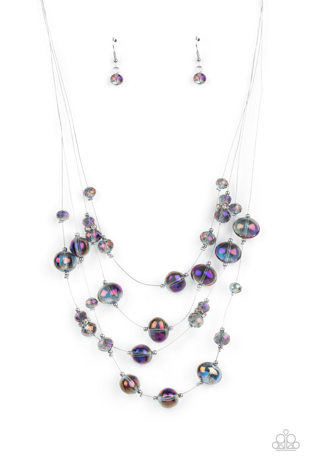 Cosmic Real Estate Multi &quot;Oil Spill&quot; Necklace - Paparazzi Accessories- lightbox - CarasShop.com - $5 Jewelry by Cara Jewels