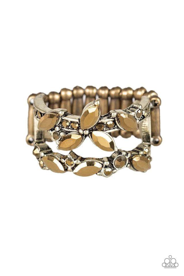 Cosmo Collection Brass Ring - Paparazzi Accessories- lightbox - CarasShop.com - $5 Jewelry by Cara Jewels