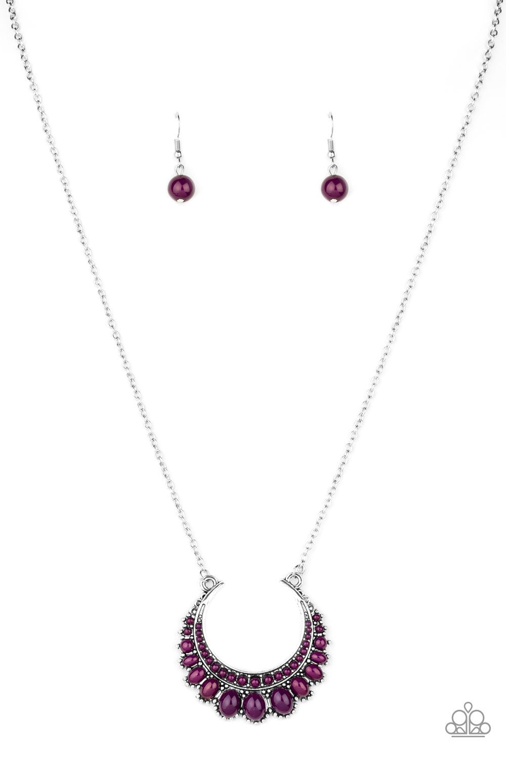 Count to ZEN Purple Necklace - Paparazzi Accessories - lightbox -CarasShop.com - $5 Jewelry by Cara Jewels