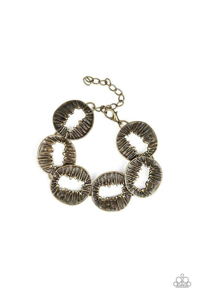 Cut It Out Brass Bracelet - Paparazzi Accessories- lightbox - CarasShop.com - $5 Jewelry by Cara Jewels