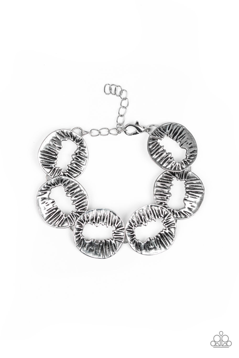 Cut It Out Silver Bracelet - Paparazzi Accessories- lightbox - CarasShop.com - $5 Jewelry by Cara Jewels