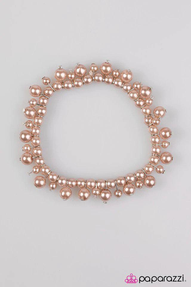 Date With Divine Brown Pearl Bracelet - Paparazzi Accessories- lightbox - CarasShop.com - $5 Jewelry by Cara Jewels