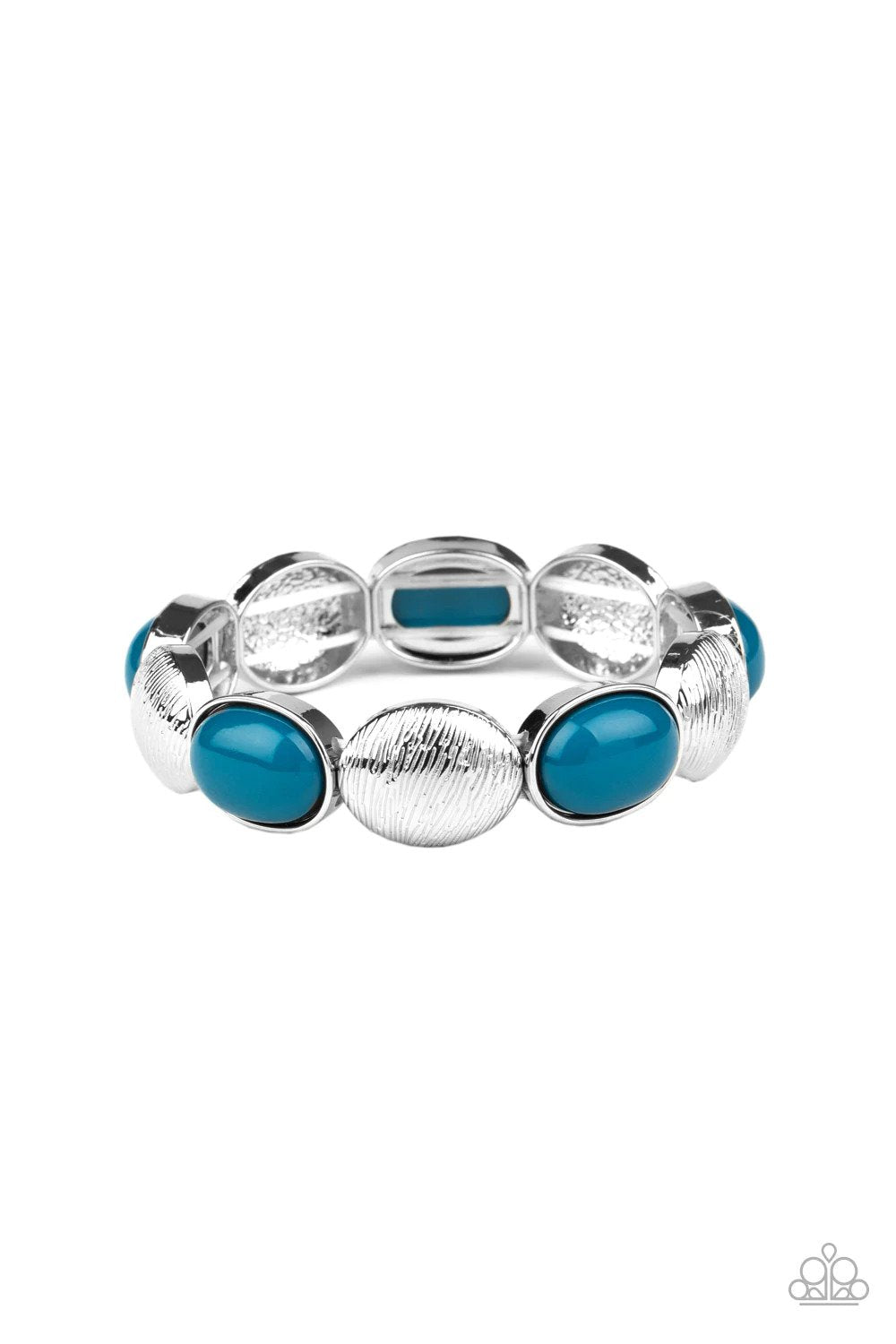 Decadently Dewy Blue Bracelet - Paparazzi Accessories- lightbox - CarasShop.com - $5 Jewelry by Cara Jewels