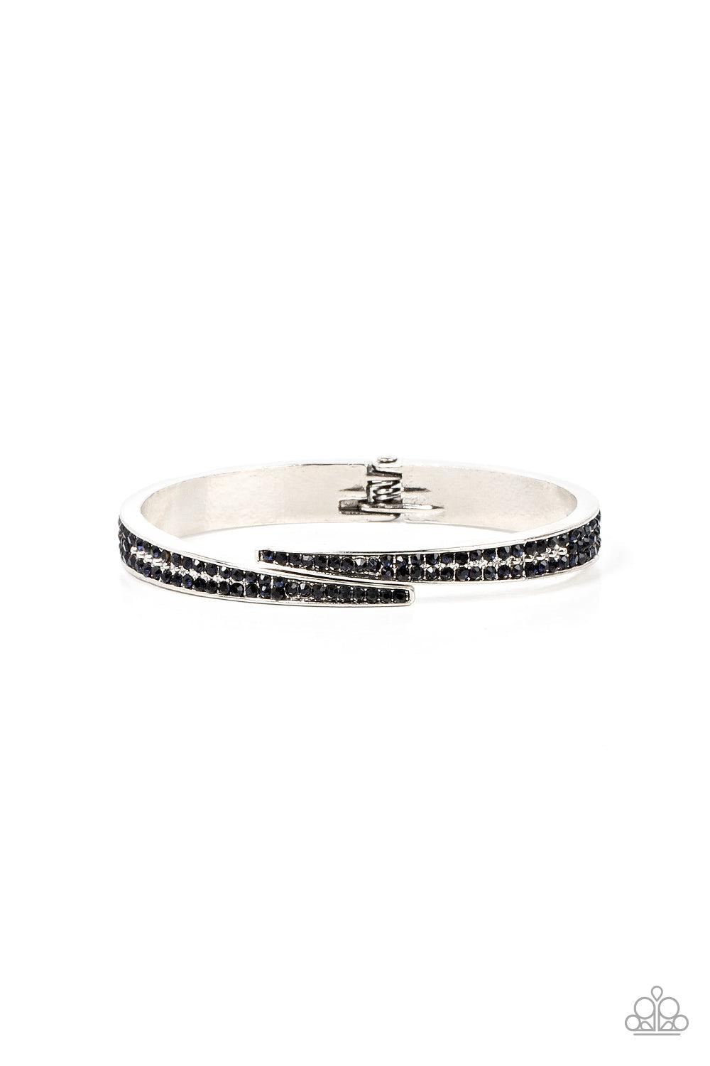 Deco Drama Blue Rhinestone Bracelet - Paparazzi Accessories- lightbox - CarasShop.com - $5 Jewelry by Cara Jewels