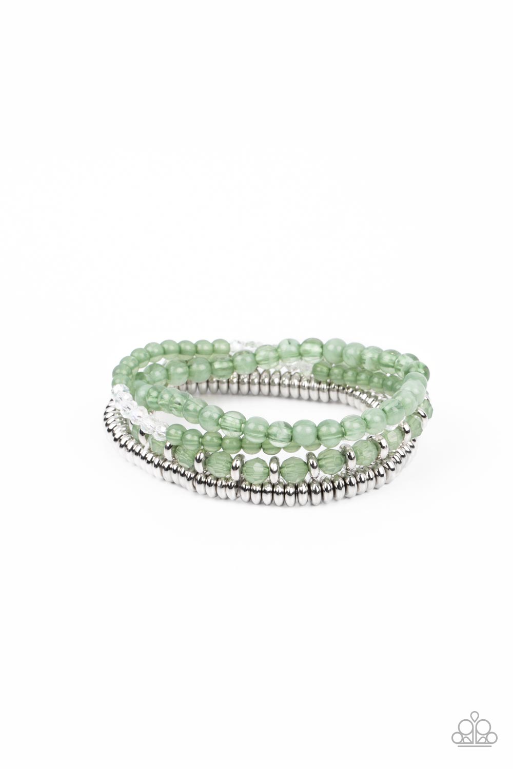 Destination Dreamscape Green Bracelet - Paparazzi Accessories- lightbox - CarasShop.com - $5 Jewelry by Cara Jewels